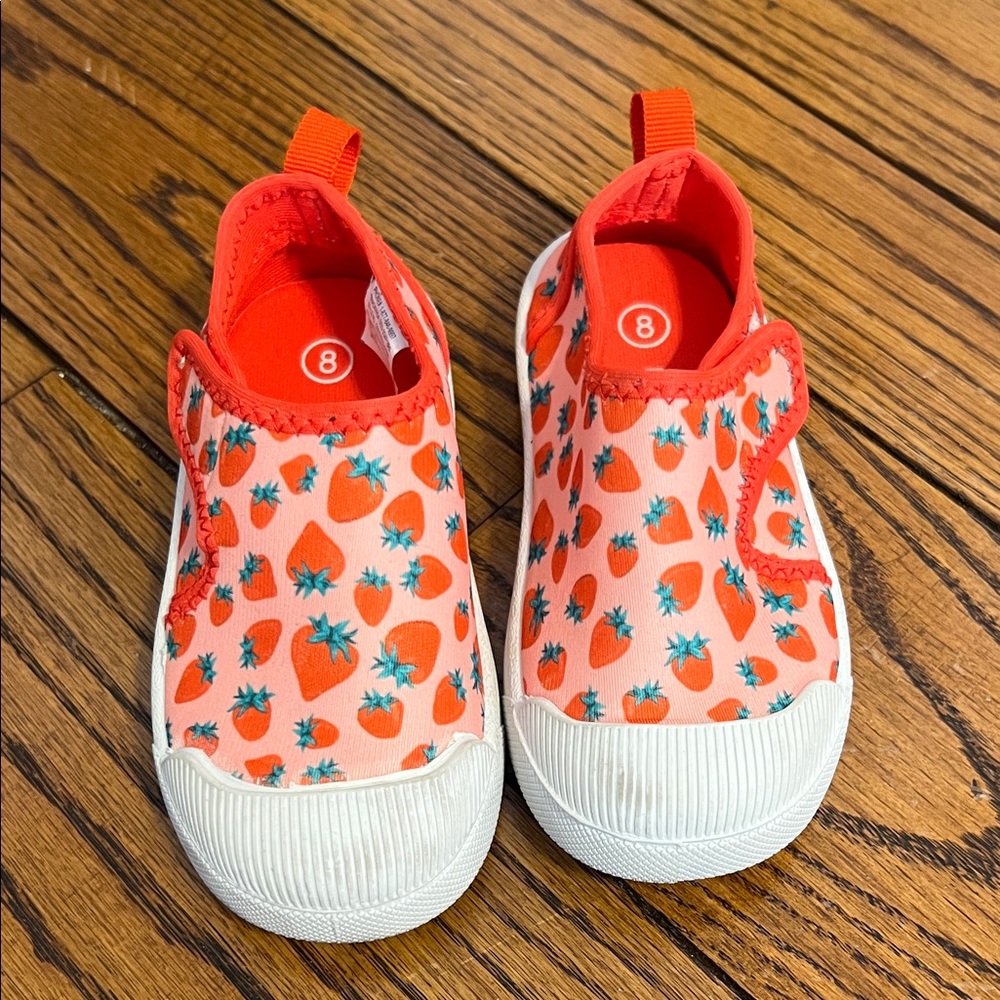 Strawberry Print Kids Water Shoes